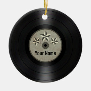 Ornamento De Cerâmica As estrelas cinzentas personalizaram o álbum