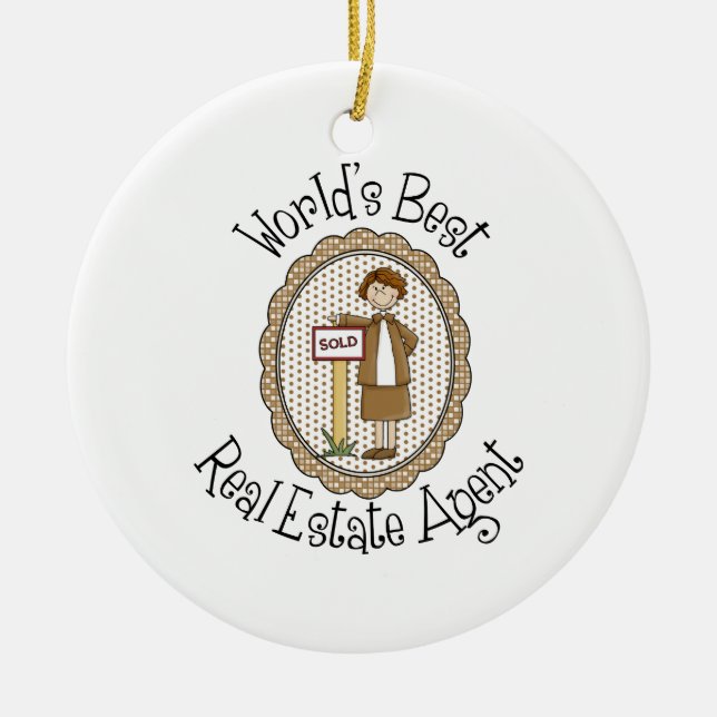 Ornamento De Cerâmica As melhores Camisetas e presentes do mundo para ag (Frente)