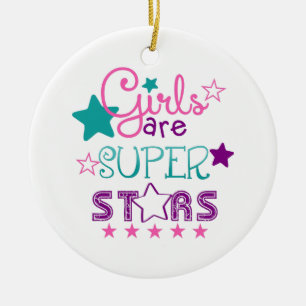 Ornamento De Cerâmica As meninas são estrelas super