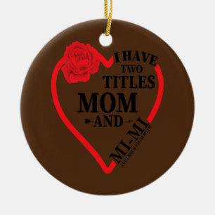 Ornamento De Cerâmica As mulheres tenho dois títulos, mãe, MI...