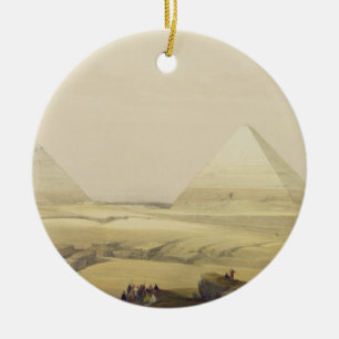 Ornamento De Cerâmica As pirâmides de Giza, de "Egipto e de Nubia", Vol