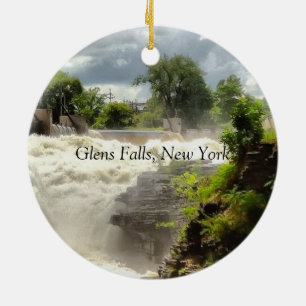 Ornamento De Cerâmica As quedas em Glens Falls