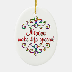 Ornamento De Cerâmica As sobrinhas tornam a vida especial