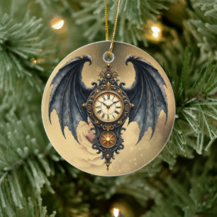 Ornamento De Cerâmica Asas da Eternidade – O Guardião Atemporal.