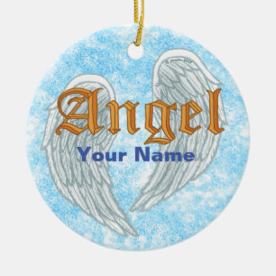 Ornamento De Cerâmica Asas de Anjo