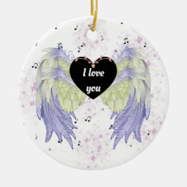 Ornamento De Cerâmica asas do arco-íris