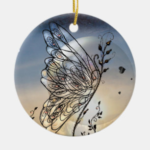 Ornamento De Cerâmica Ascensão de borboleta!