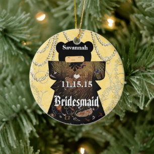 Ornamento De Cerâmica Asiático Kimono Birdesmaid Oferece Mudanças no Cor