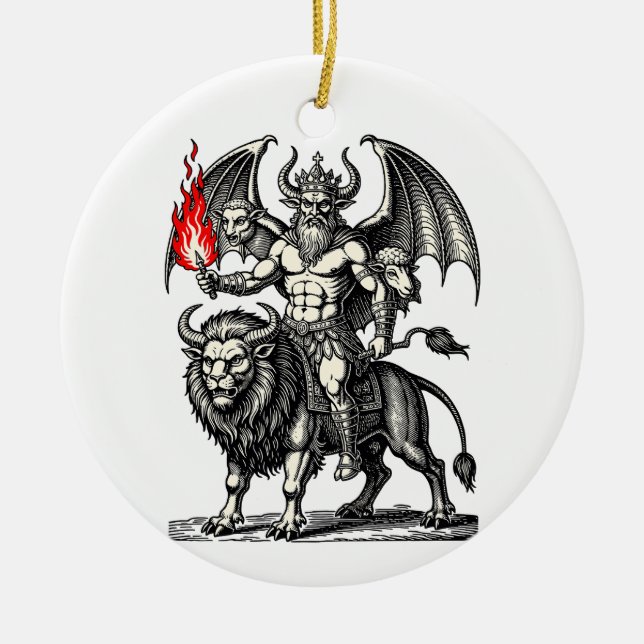Ornamento De Cerâmica Asmodeus Infernal (Frente)
