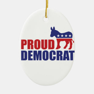 Ornamento De Cerâmica Asno orgulhoso de Democrata