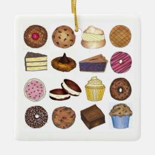 Ornamento De Cerâmica Assar Venda Ameaça Cupcake Cookie Pie Brownie Rosq