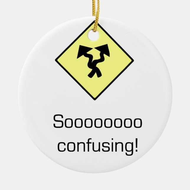 Ornamento De Cerâmica Assim confundindo (Frente)