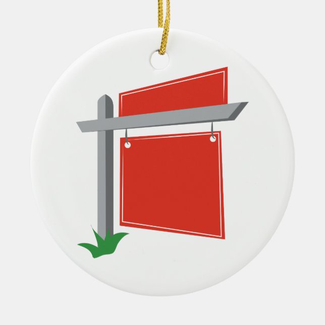 Ornamento De Cerâmica Assinar Posto (Frente)