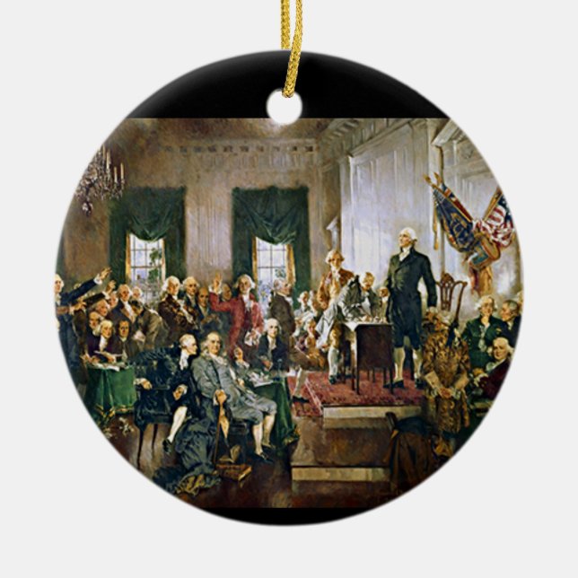 Ornamento De Cerâmica Assinatura da Constituição (Frente)