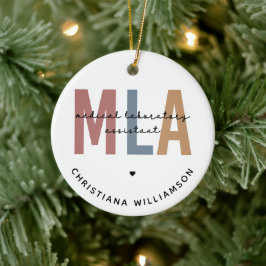 Ornamento De Cerâmica Assistente de Laboratório Médico do MLA Personaliz