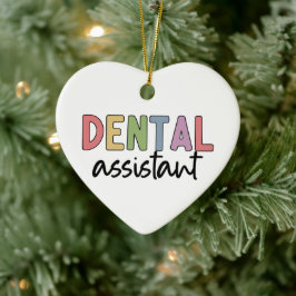Ornamento De Cerâmica Assistente dentário | Presentes para Dentista Assi