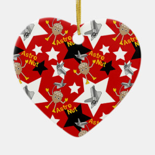 Ornamento De Cerâmica Astro Nut Stars Cerâmica Ornament