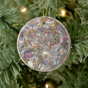 Ornamento De Cerâmica Astronomia Antiga, Mapa de Constelações Cristãs