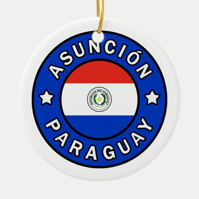 Ornamento De Cerâmica Asunción Paraguai (Frente)