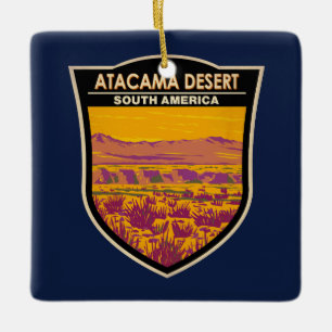 Ornamento De Cerâmica Atacama Desert Sunset South America Viagem Vintage