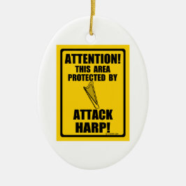 Ornamento De Cerâmica Atacar Harp