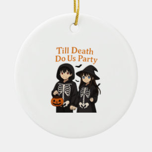 Ornamento De Cerâmica Até a morte do nosso partido - Casal de anime no H
