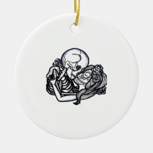 Ornamento De Cerâmica Até a morte nos fazer parte do clássico - esquelet