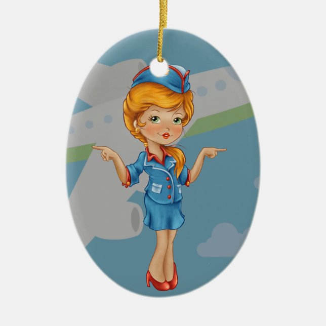 Ornamento De Cerâmica Atendedor de Voo - SRF (Frente)