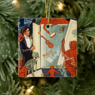 Ornamento De Cerâmica Ato de Mágica do Mágico Antigo Carter o Grande