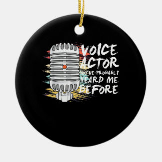 Ornamento De Cerâmica Ator de Voz Antes