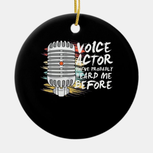 Ornamento De Cerâmica Ator de Voz Antes (Frente)