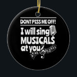 Ornamento De Cerâmica Ator Vai Cantar Musicais Em Você<br><div class="desc">Ator Vai Cantar Musicais Em Você</div>