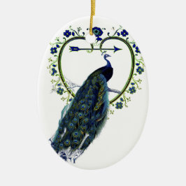 Ornamento De Cerâmica Atordoamento do peacock e do ornamentado