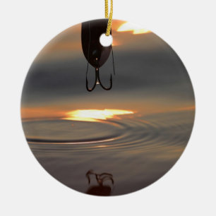 Ornamento De Cerâmica Atração do por do sol sobre a água