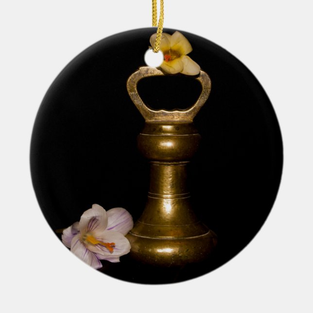 Ornamento De Cerâmica Atração Floral (Frente)