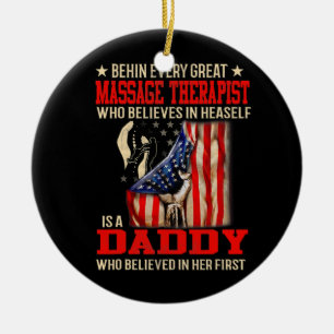 Ornamento De Cerâmica Atrás do Terapista de Massagem de excelentes que a