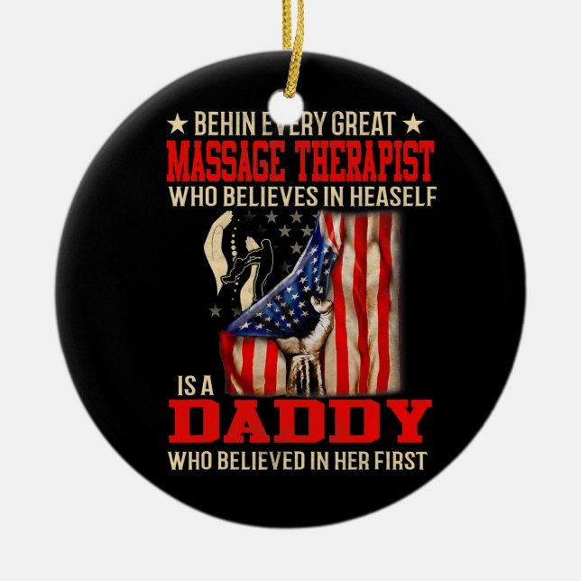 Ornamento De Cerâmica Atrás do Terapista de Massagem de excelentes que a (Frente)