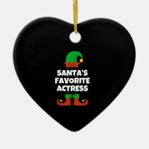 Ornamento De Cerâmica Atriz de Natal de Atriz Favorita Santas