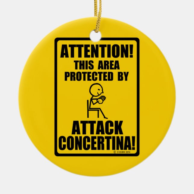 Ornamento De Cerâmica Attack Concertina (Frente)