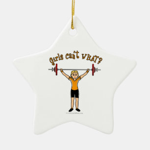 Ornamento De Cerâmica Aumento de peso (loira)