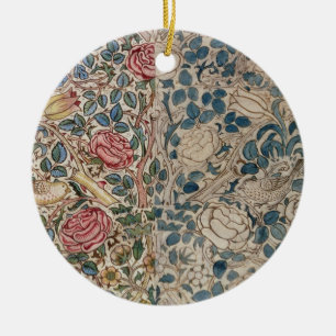 Ornamento De Cerâmica "Aumentou" o design do papel de parede (o lápis e
