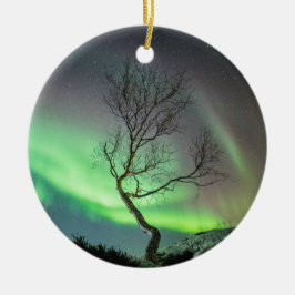 Ornamento De Cerâmica Aurora Borealis Noruega