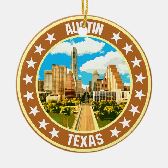Ornamento De Cerâmica Austin (Frente)