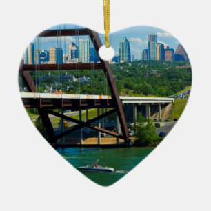 Ornamento De Cerâmica Austin, Texas a partir da Ponte 360