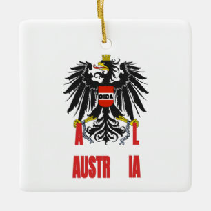 Ornamento De Cerâmica Austria Australia Confusion With Eagles