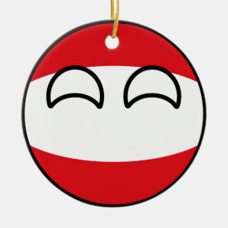 Ornamento De Cerâmica Áustria Geeky de tensão engraçada Countryball