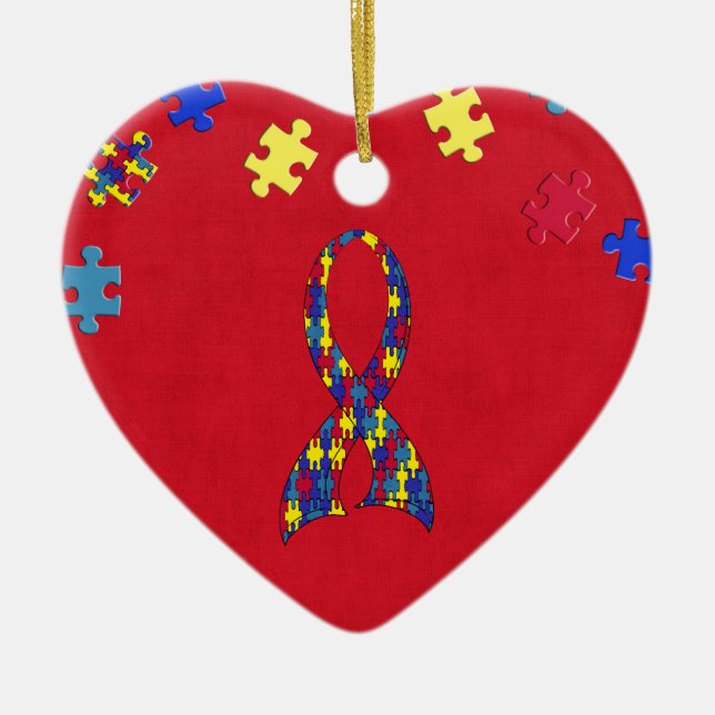 Ornamento De Cerâmica Autismo (Frente)