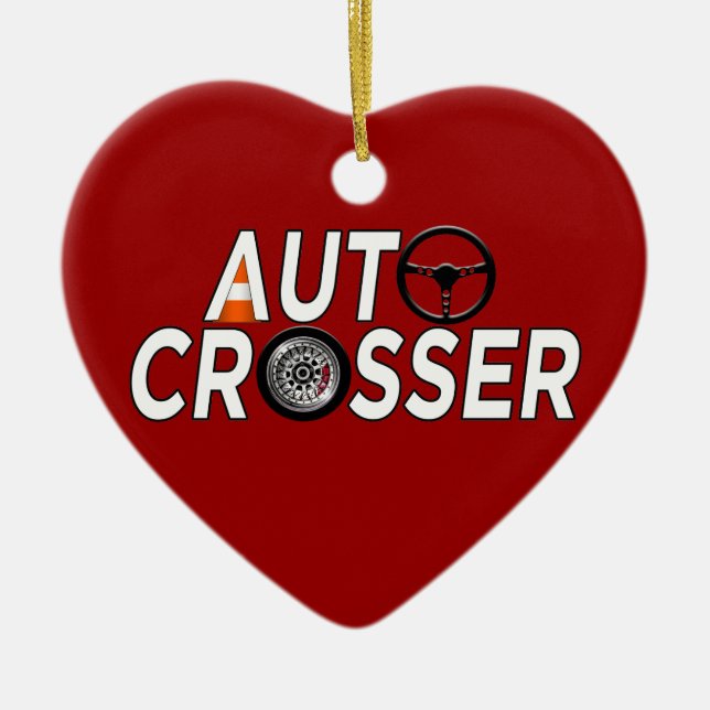 Ornamento De Cerâmica Auto Crosser (Frente)