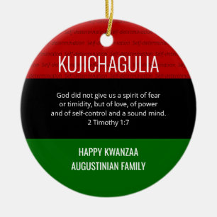 Ornamento De Cerâmica AUTODETERMINAÇÃO Kwanzaa