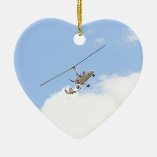 Ornamento De Cerâmica Autogyro em voo (Frente)